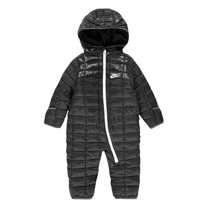 Black - Front - Nike Baby Checkerboard Hooded Snowsuit