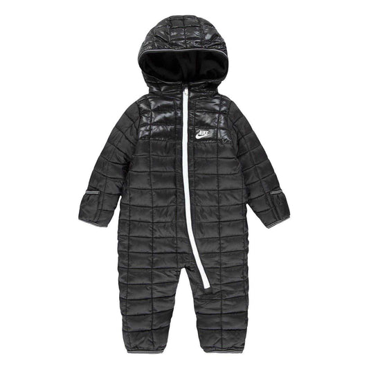 Black - Front - Nike Baby Checkerboard Hooded Snowsuit