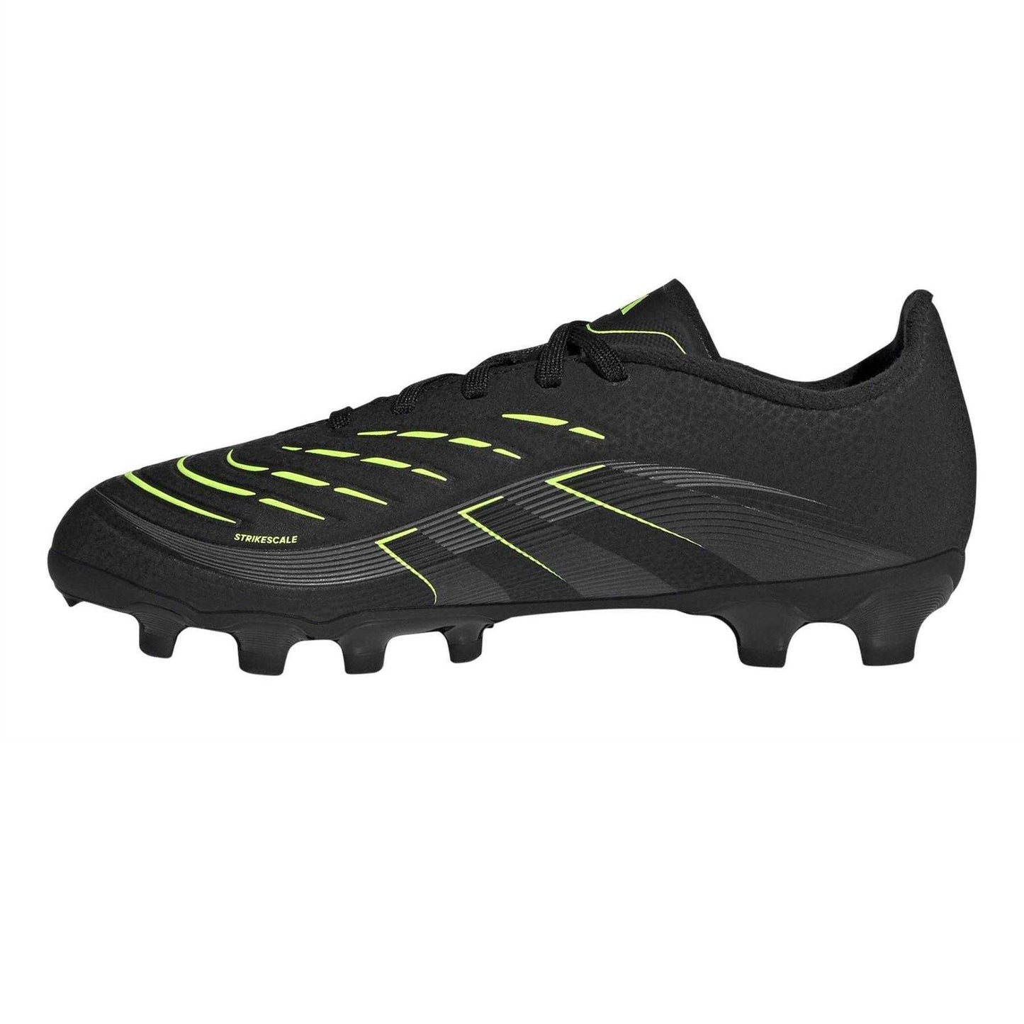 Black-Carbon-Lemon - Side - Predator Childrens-Kids Predator League Cleated Firm Ground Football Boots