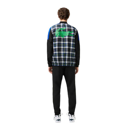 Multicoloured-Cobalt - Back - Lacoste Mens Check Plaid Tracksuit