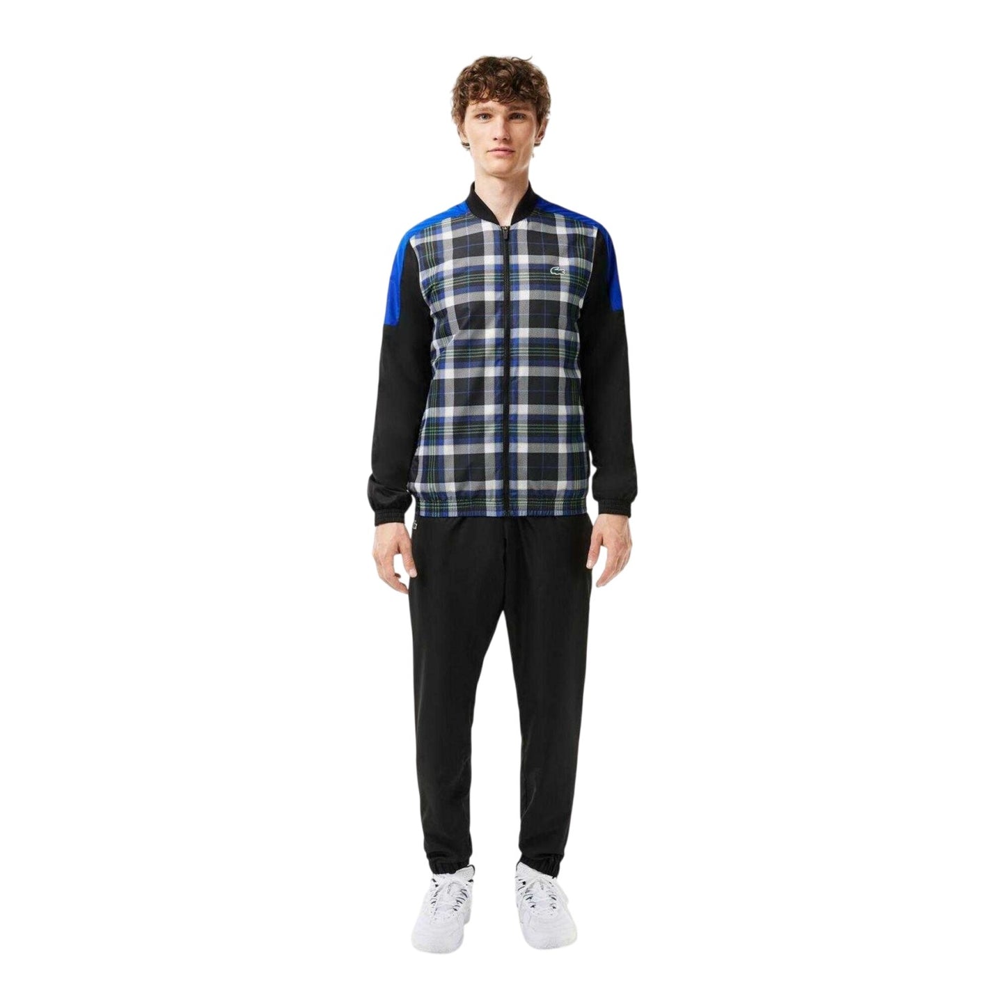 Multicoloured-Cobalt - Pack Shot - Lacoste Mens Check Plaid Tracksuit
