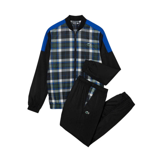 Multicoloured-Cobalt - Front - Lacoste Mens Check Plaid Tracksuit