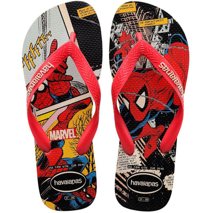 Beige - Back - Havaianas Childrens-Kids Classic Iron Man Flat Flip Flops