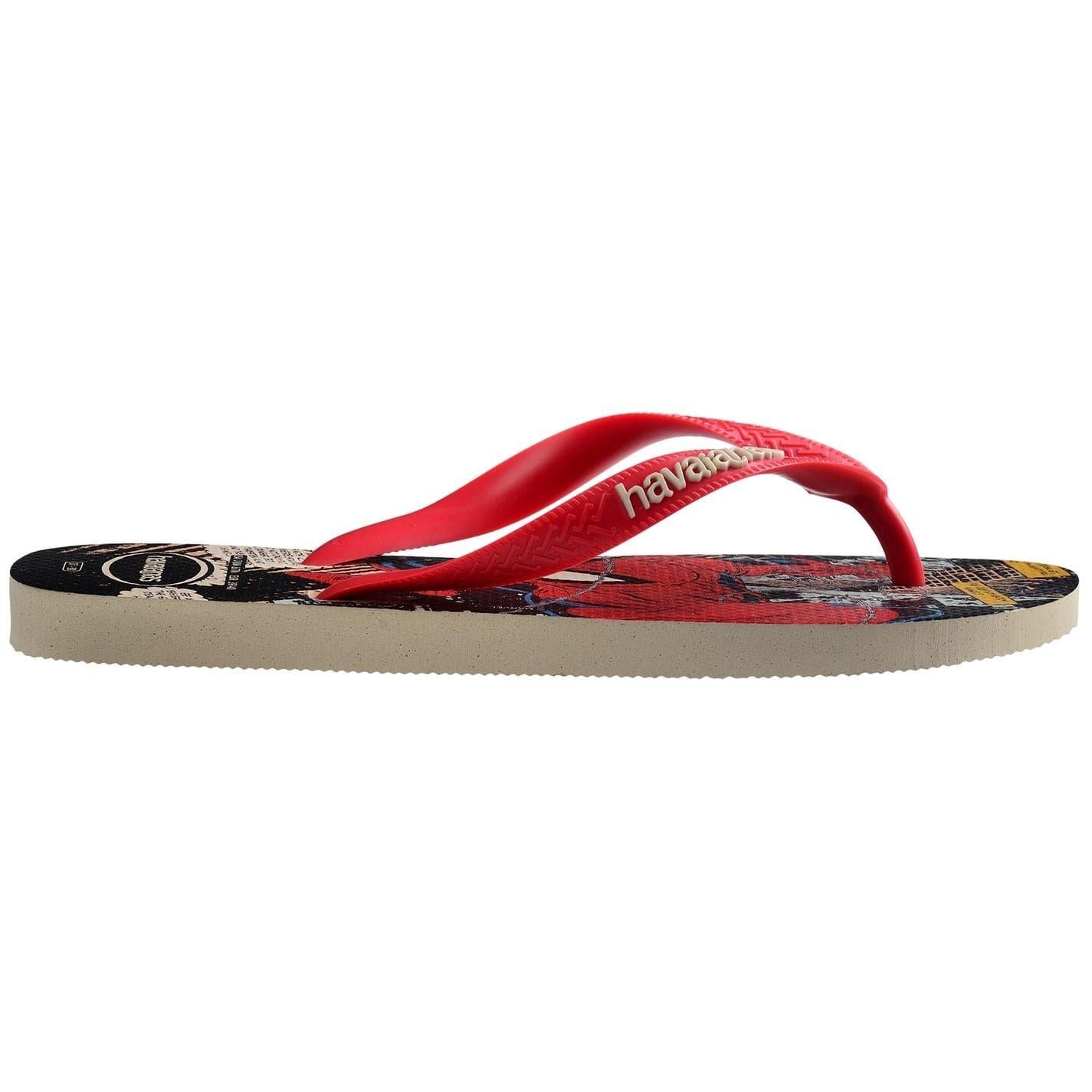 Beige - Front - Havaianas Childrens-Kids Classic Iron Man Flat Flip Flops