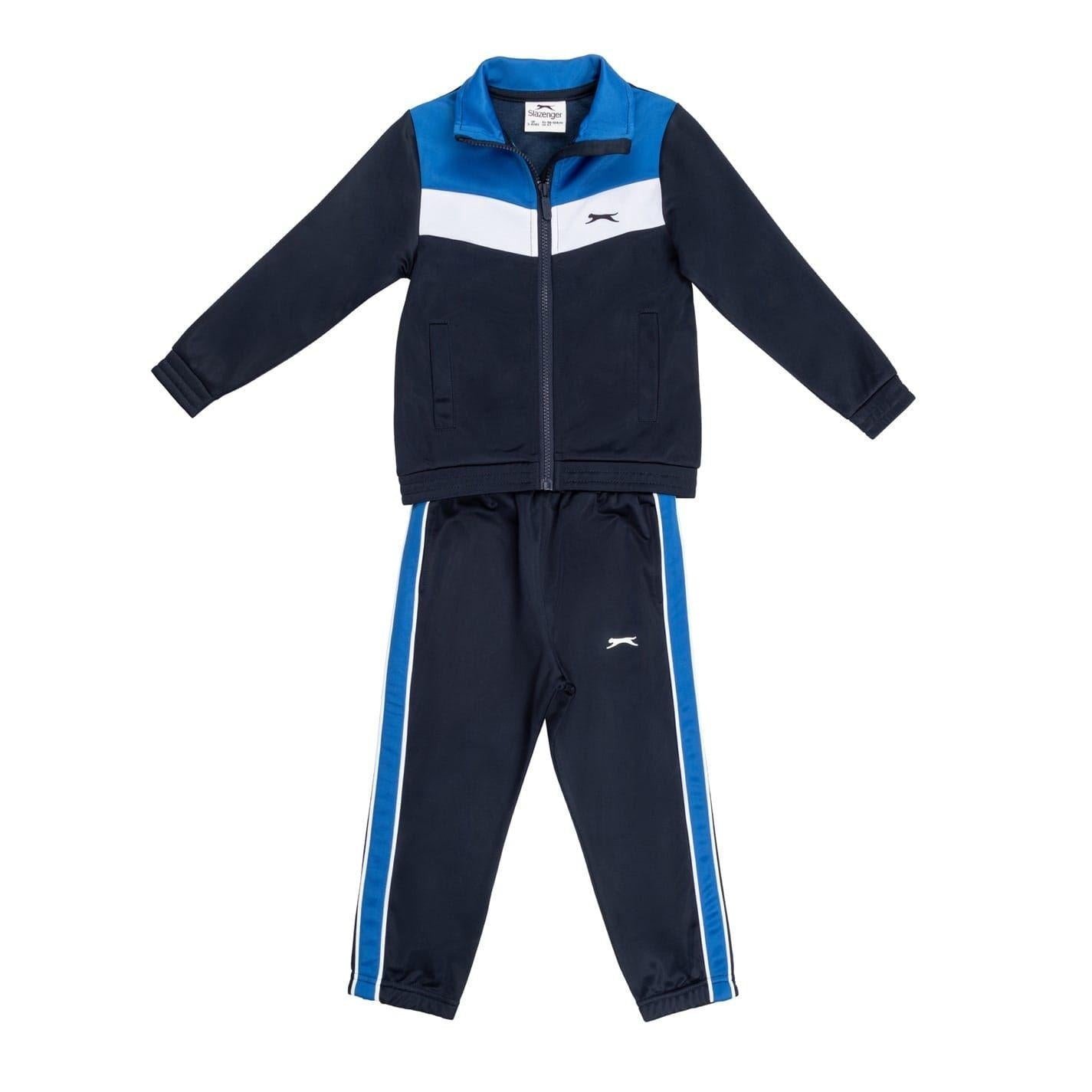 Royal Blue-White - Front - Slazenger Childrens-Kids Tracksuit