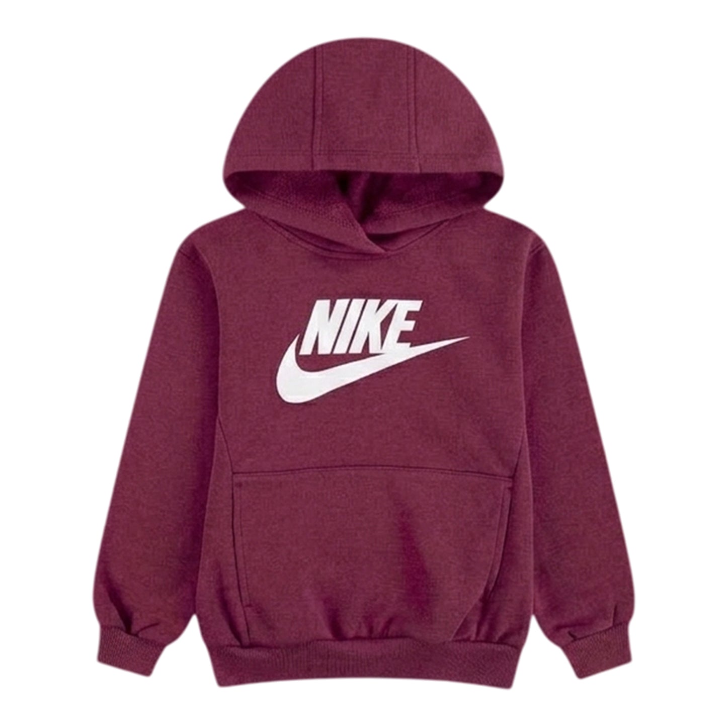 Beet Red - Back - Nike Girls Fleece Long-Sleeved Tracksuit Set