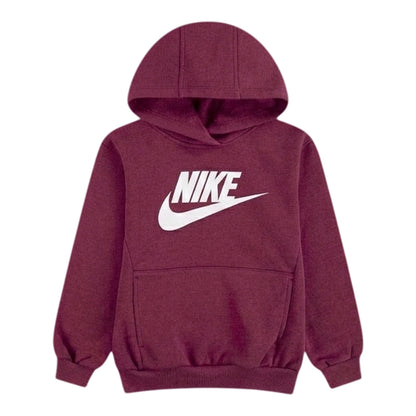 Beet Red - Back - Nike Girls Fleece Long-Sleeved Tracksuit Set