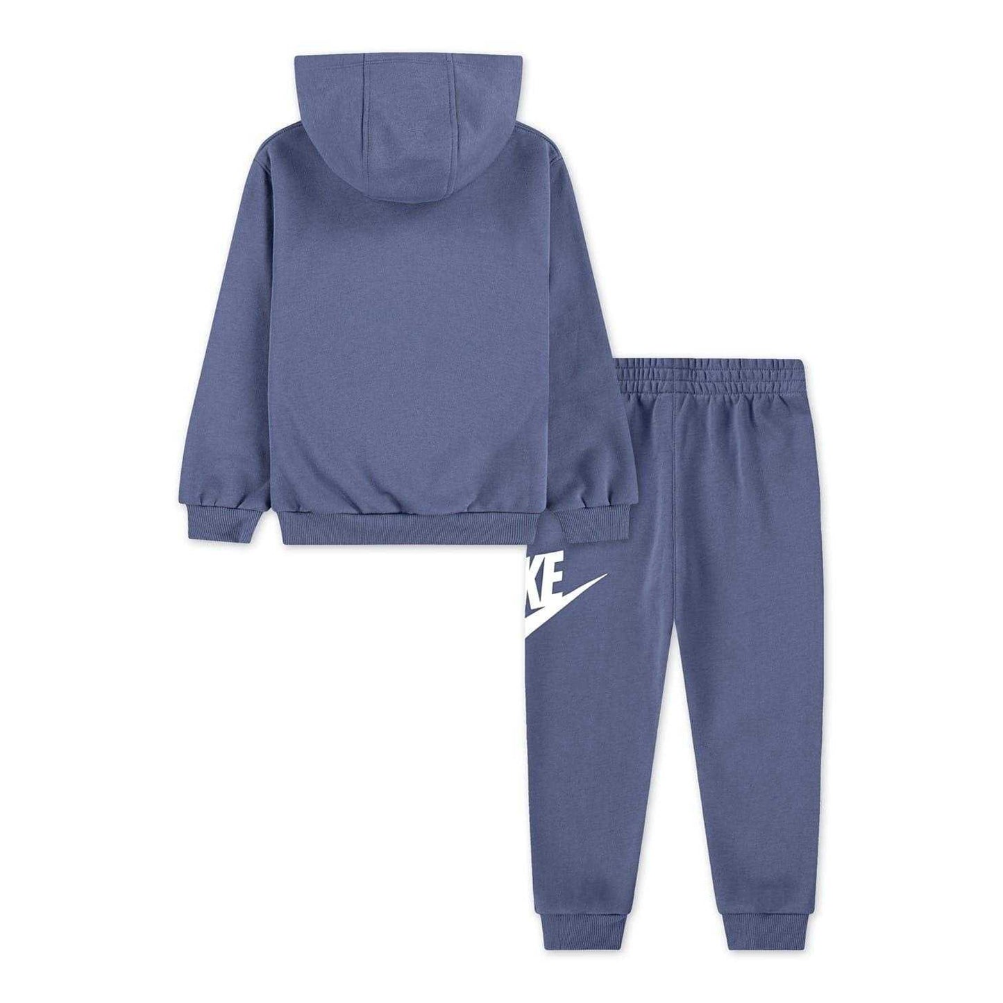 Indigo - Back - Nike Girls Fleece Long-Sleeved Tracksuit Set