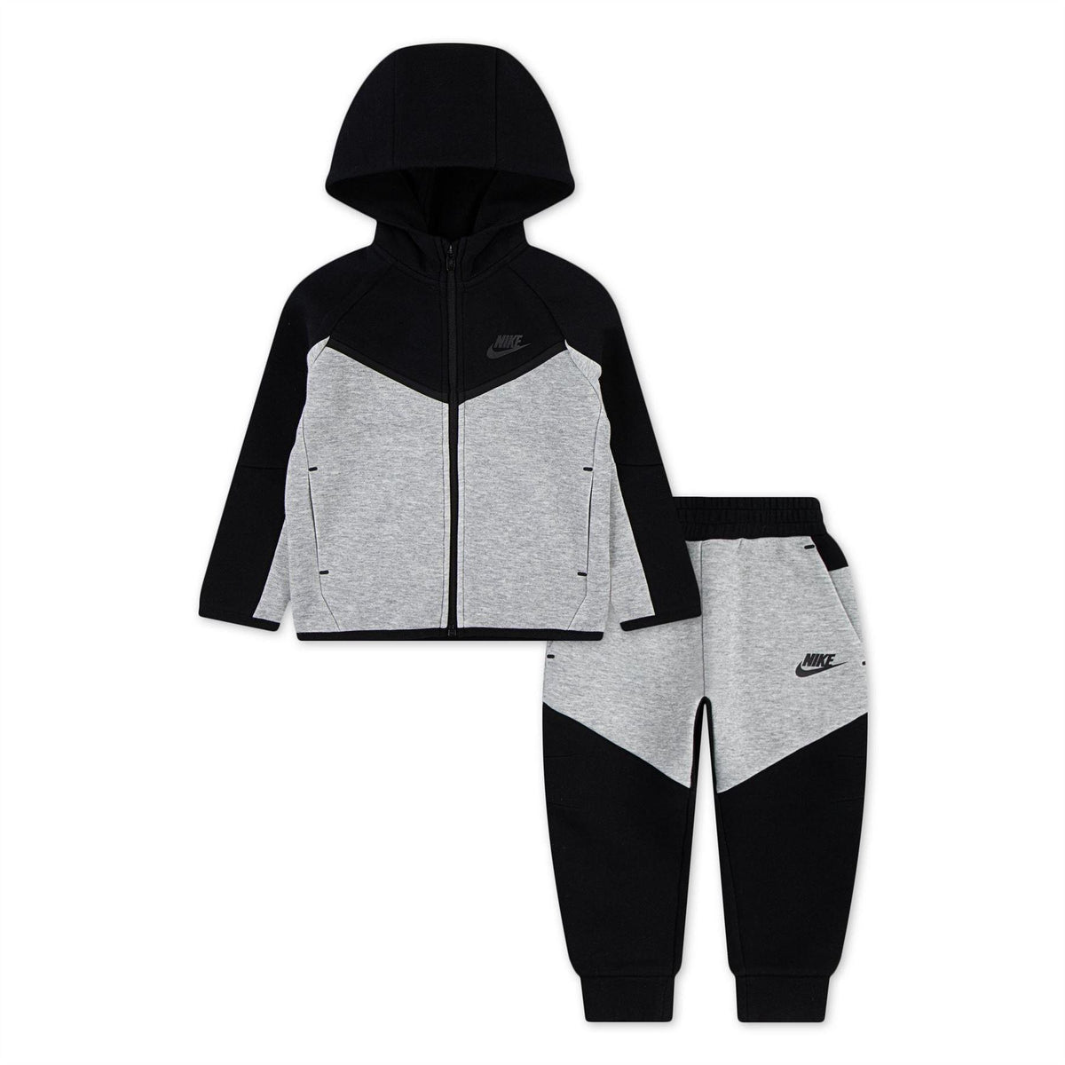 Black-Grey - Front - Nike Baby Tech Tracksuit Set