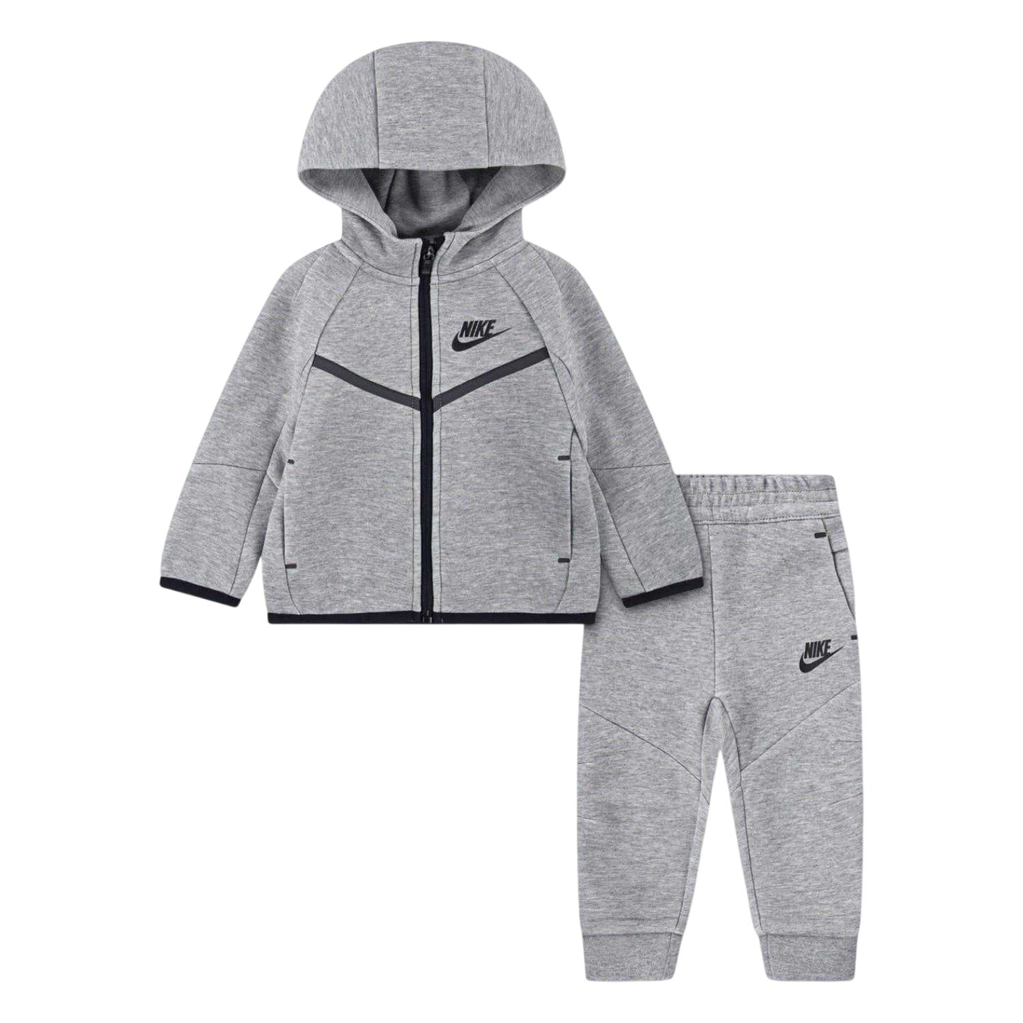 Grey - Front - Nike Baby Tech Tracksuit Set