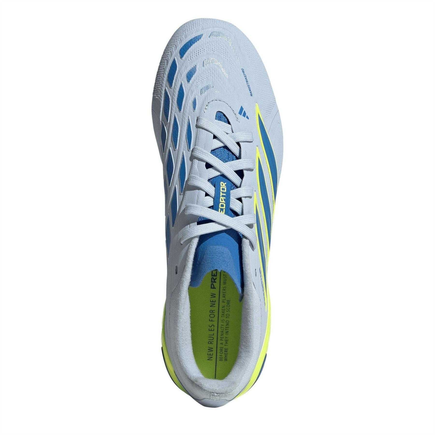 Blue-Yellow - Lifestyle - Adidas Childrens-Kids Predator Elite Firm Ground Football Boots