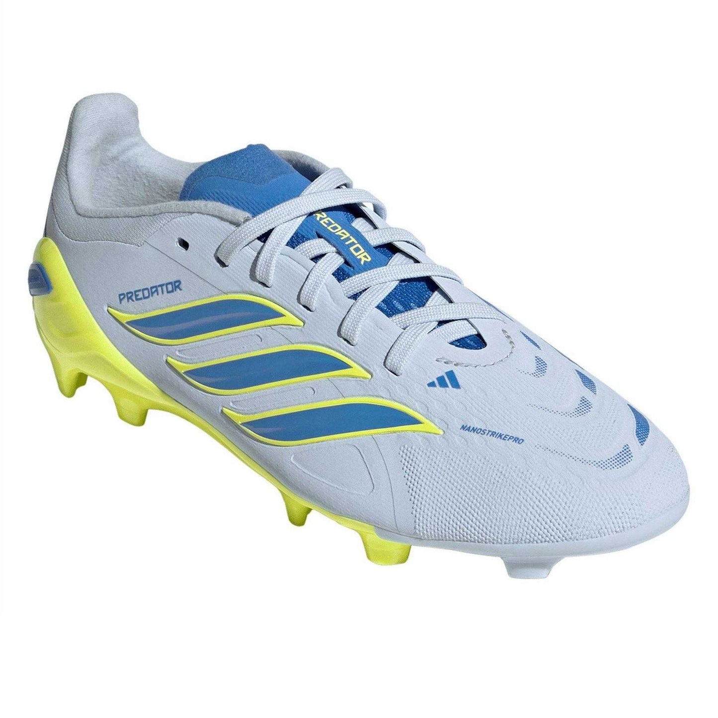 Blue-Yellow - Pack Shot - Adidas Childrens-Kids Predator Elite Firm Ground Football Boots