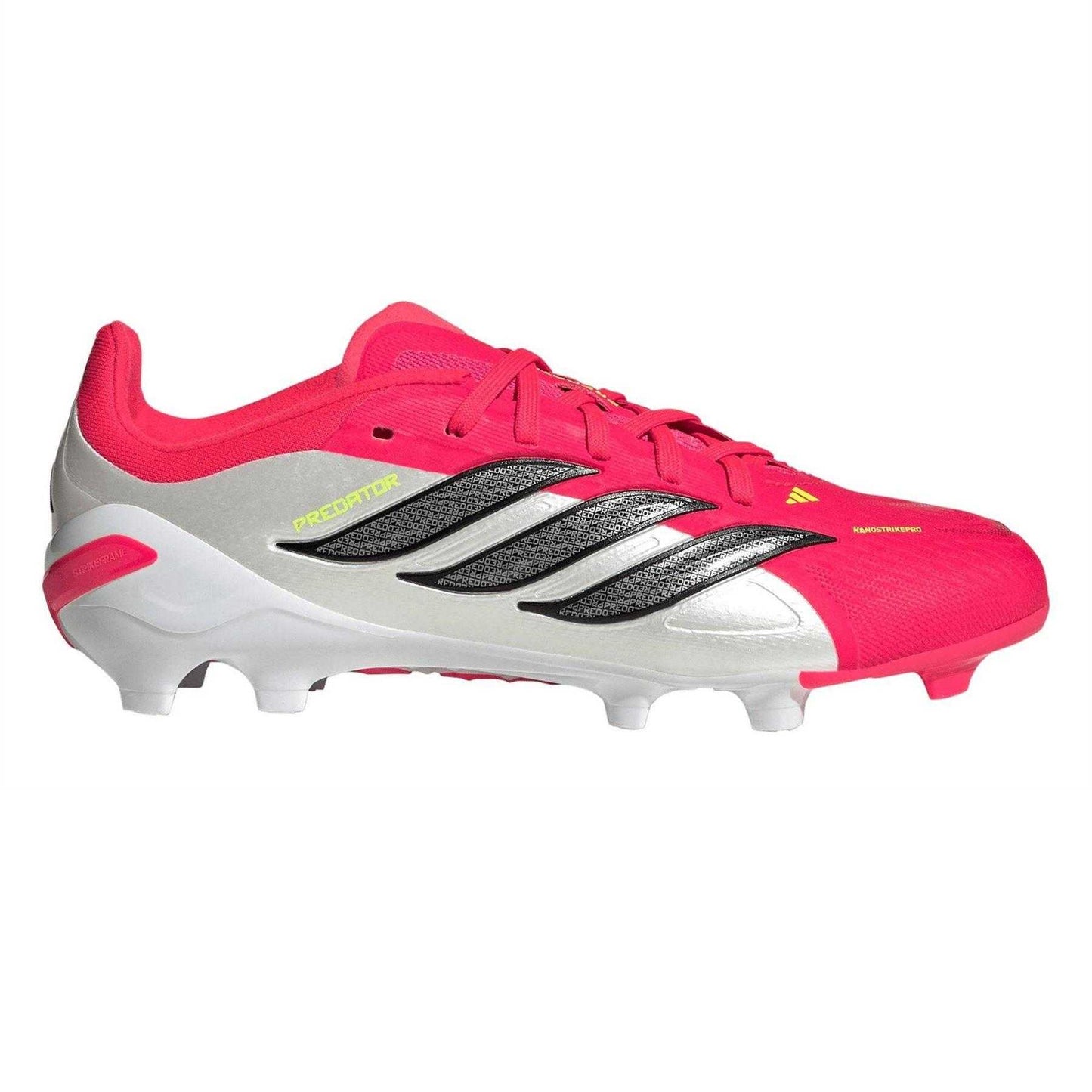 Red-White - Front - Adidas Childrens-Kids Predator Elite Firm Ground Football Boots