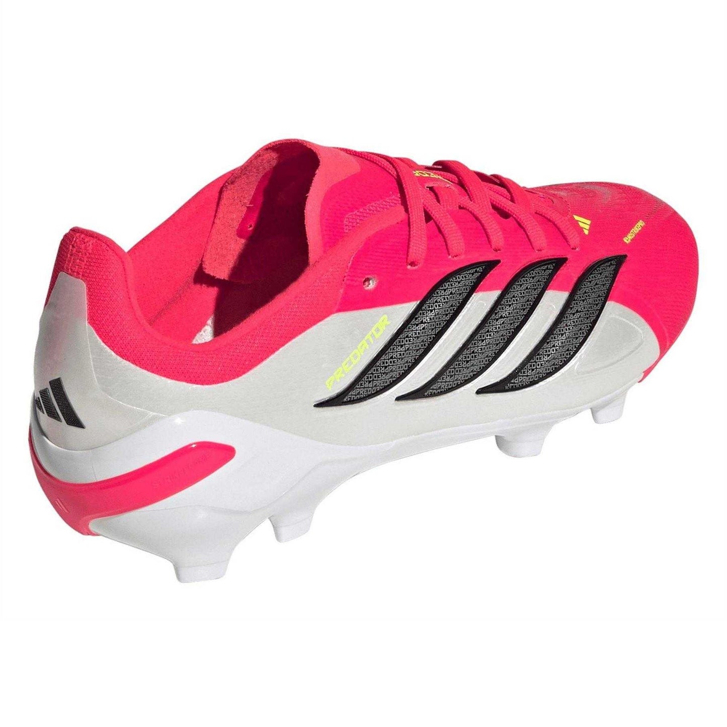 Red-White - Back - Adidas Childrens-Kids Predator Elite Firm Ground Football Boots