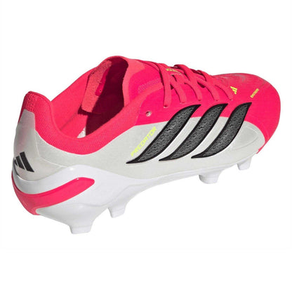 Red-White - Back - Adidas Childrens-Kids Predator Elite Firm Ground Football Boots