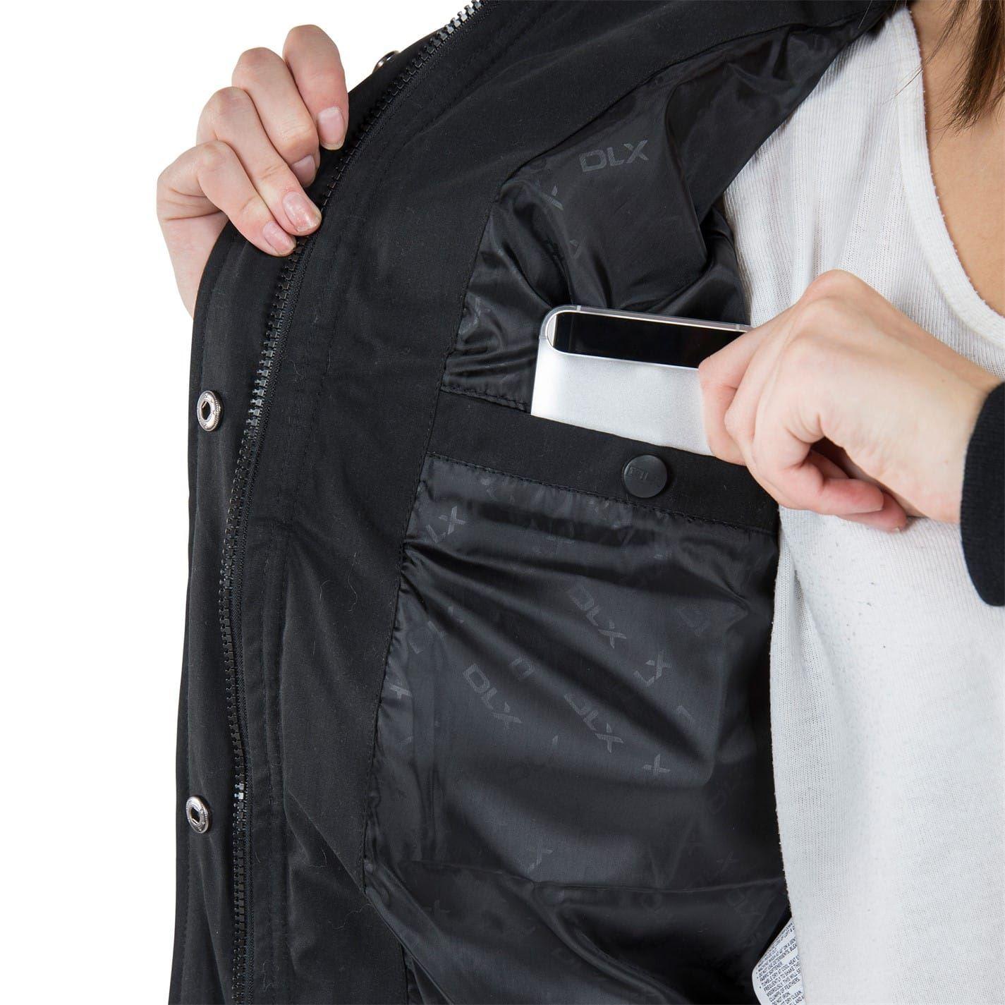 Black - Lifestyle - DLX Womens-Ladies Kendrick Hooded Down Jacket