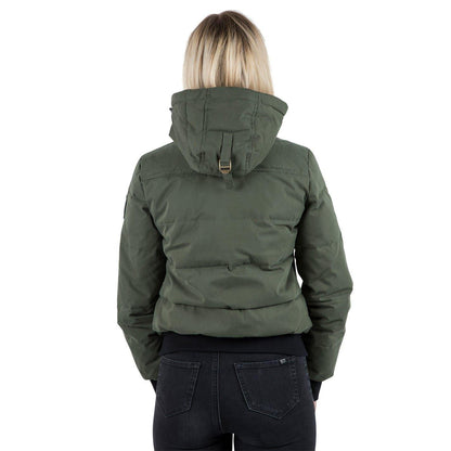 Moss - Back - DLX Womens-Ladies Kendrick Hooded Down Jacket
