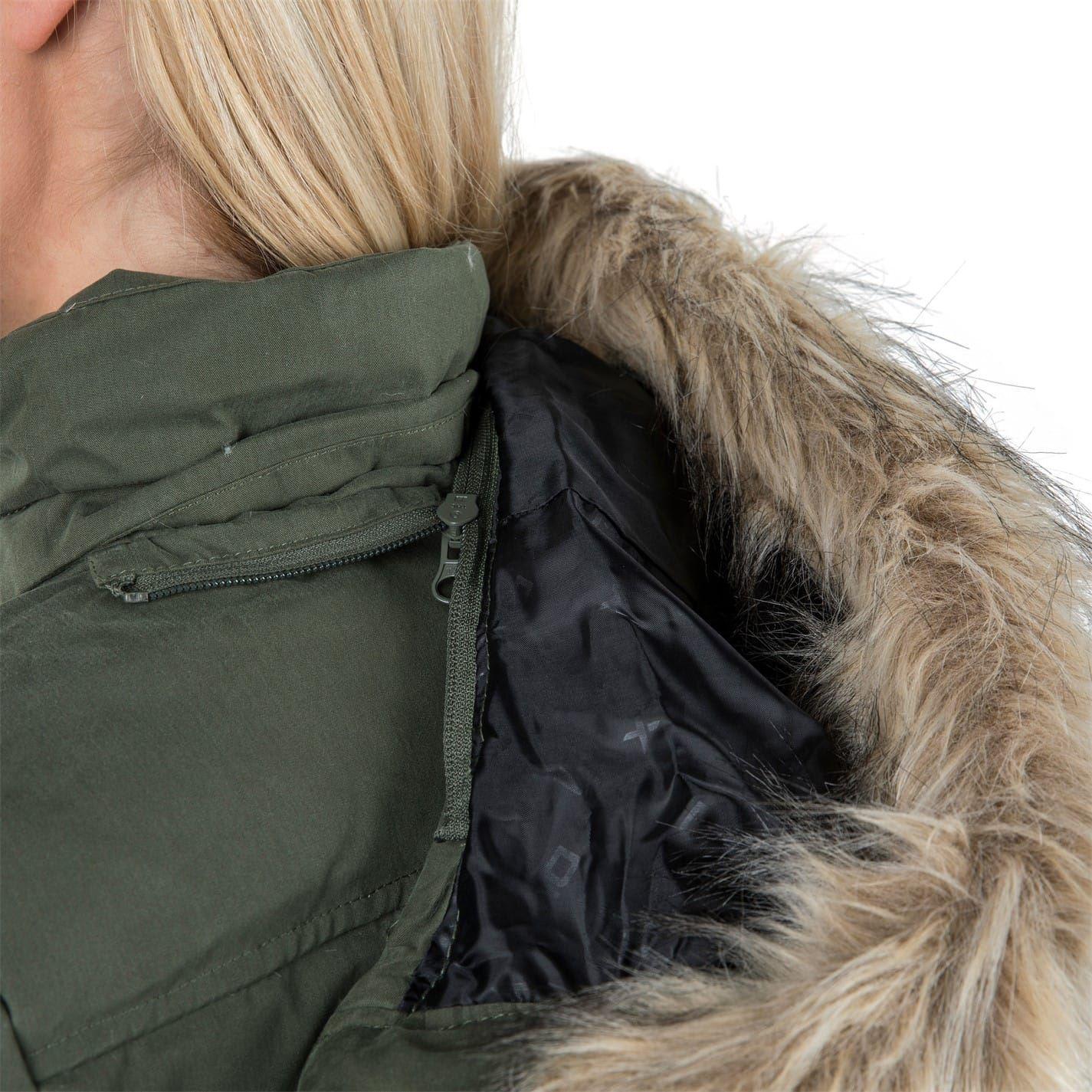 Moss - Side - DLX Womens-Ladies Kendrick Hooded Down Jacket