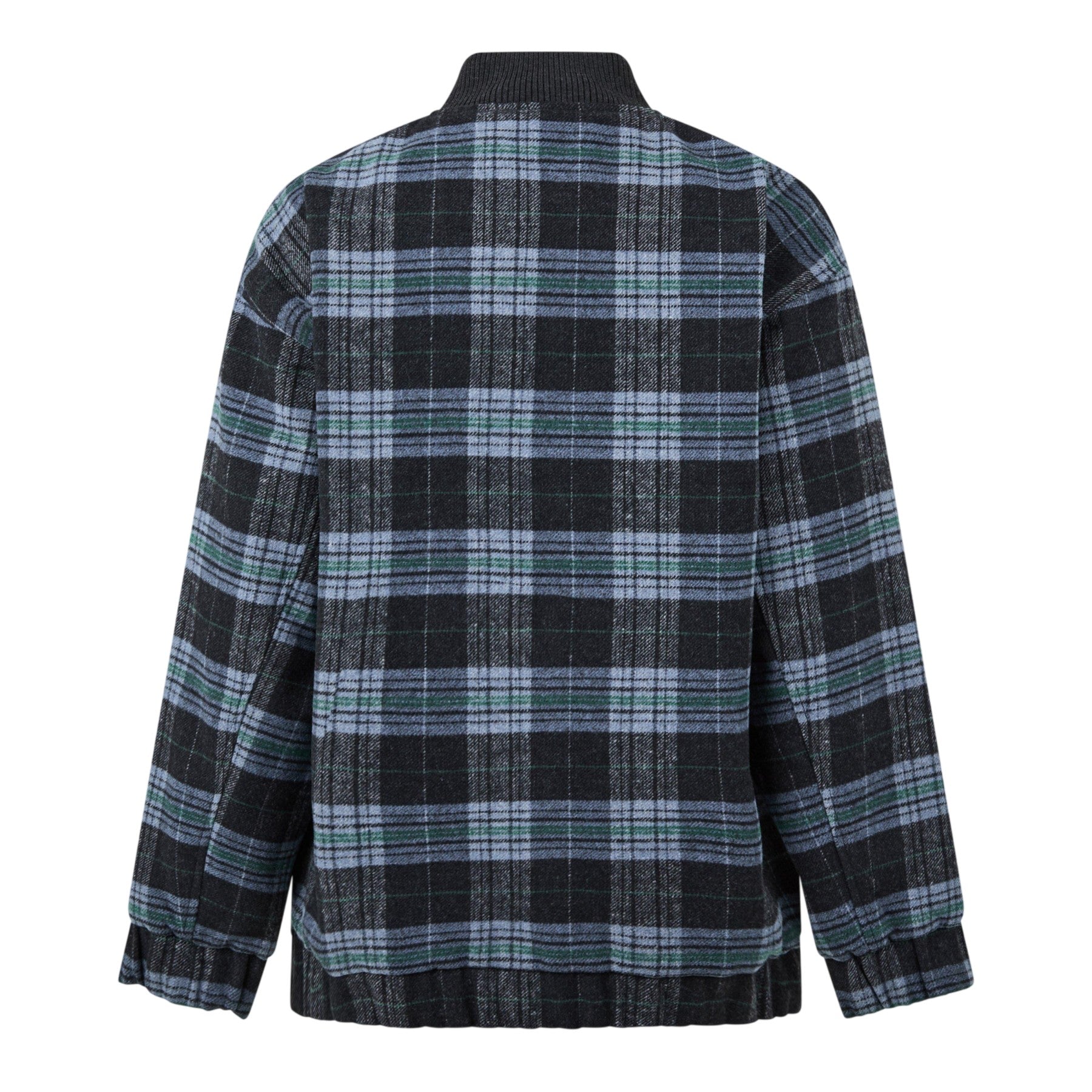 Blue - Back - Nobody´s Child Womens-Ladies Plaid Bomber Jacket