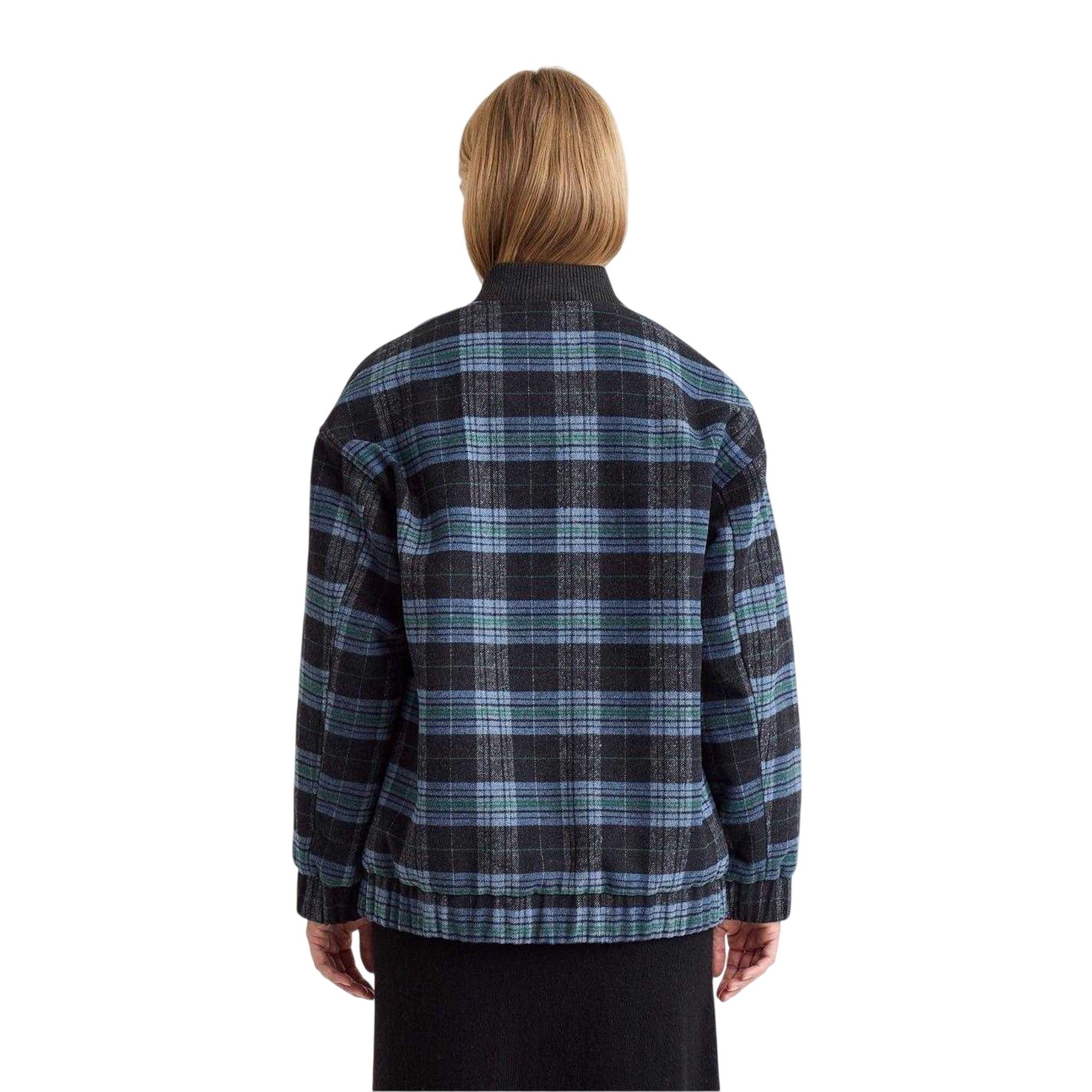 Blue - Lifestyle - Nobody´s Child Womens-Ladies Plaid Bomber Jacket
