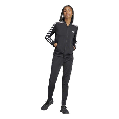 Black-White - Lifestyle - Adidas Womens-Ladies Back 2 Basics Tracksuit Set