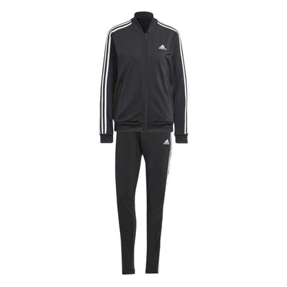 Black-White - Front - Adidas Womens-Ladies Back 2 Basics Tracksuit Set
