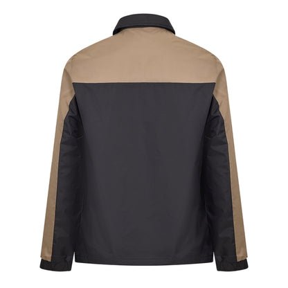 Black - Back - Luke Mens Colour Block Bomber Jacket