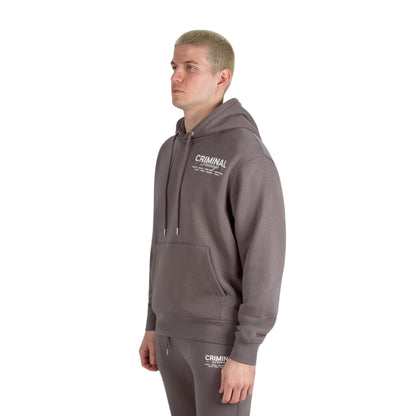 Charcoal - Side - Criminal Damage Mens City Hoodie