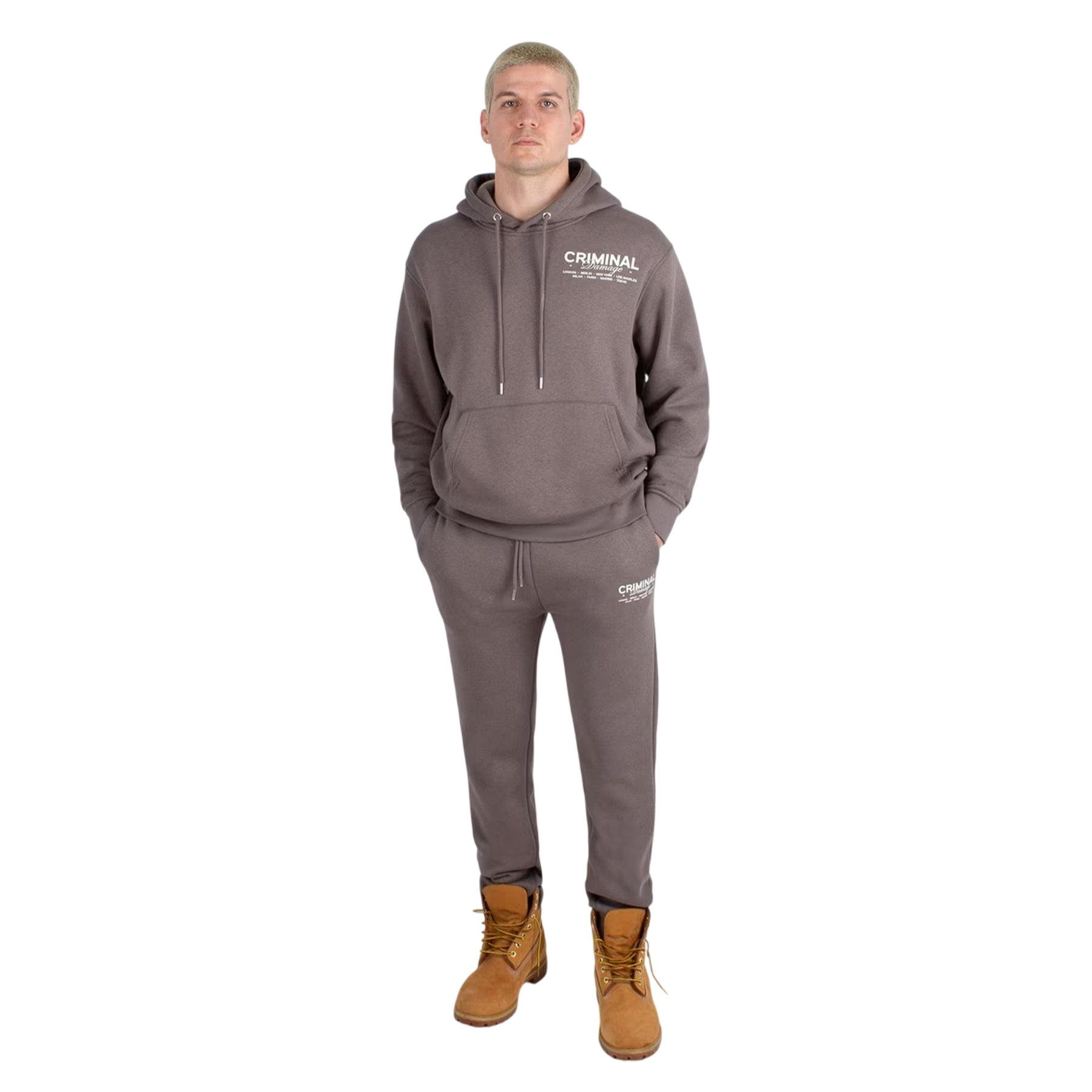 Charcoal - Pack Shot - Criminal Damage Mens City Hoodie
