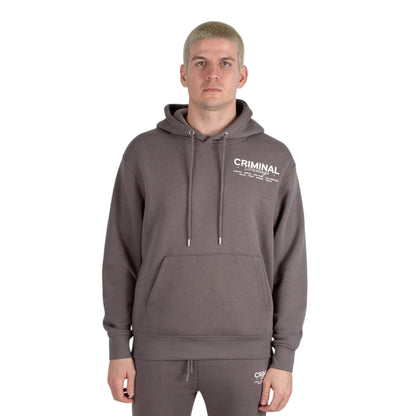 Charcoal - Front - Criminal Damage Mens City Hoodie