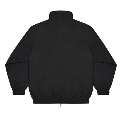 Black - Back - No Fear Mens Funnel Neck Raglan Long-Sleeved Track Top