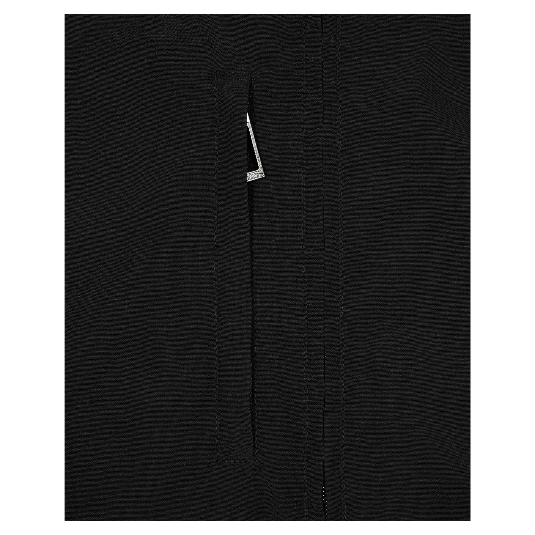 Black - Side - No Fear Mens Funnel Neck Raglan Long-Sleeved Track Top