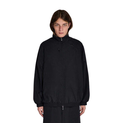 Black - Lifestyle - No Fear Mens Funnel Neck Raglan Long-Sleeved Track Top