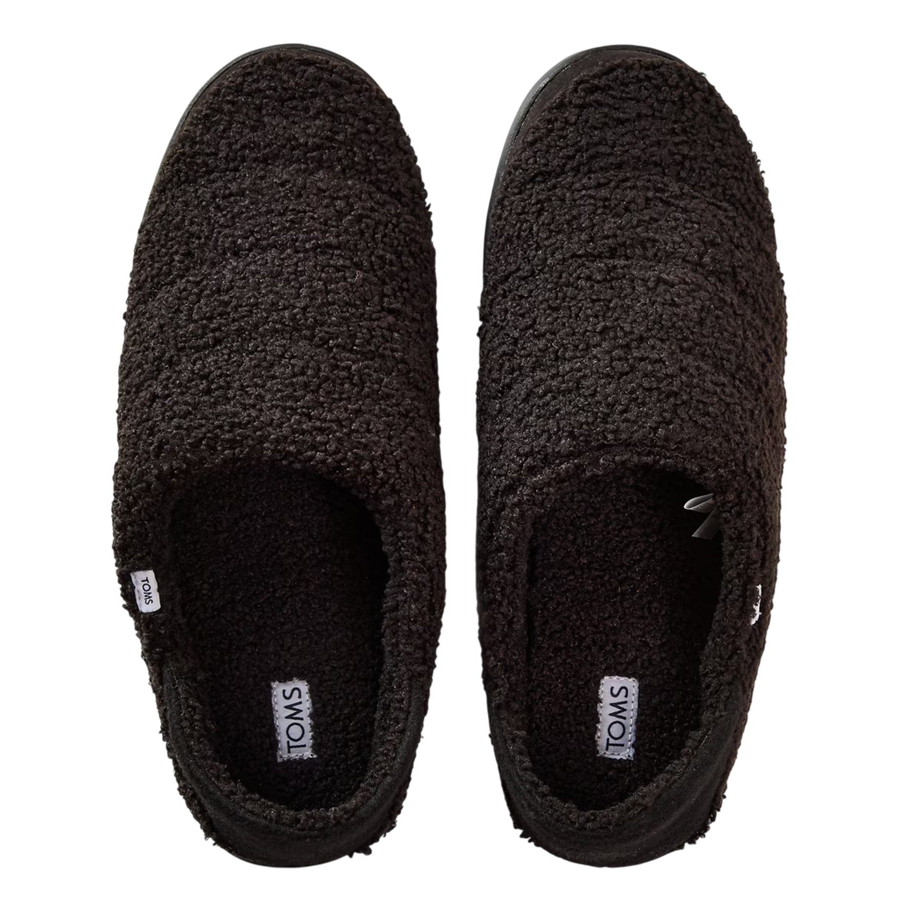Black - Lifestyle - Toms Womens-Ladies Faux Shearling Flat Slippers