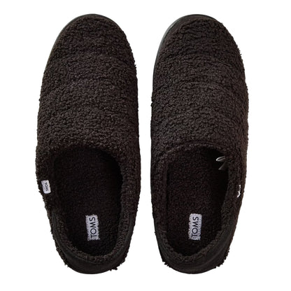 Black - Lifestyle - Toms Womens-Ladies Faux Shearling Flat Slippers