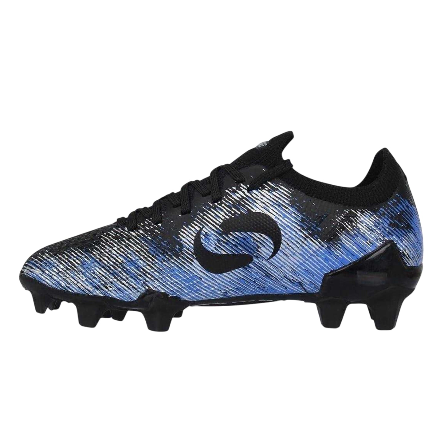 Black-Blue - Back - Sondico Childrens-Kids Sondico Blaze Football Boots