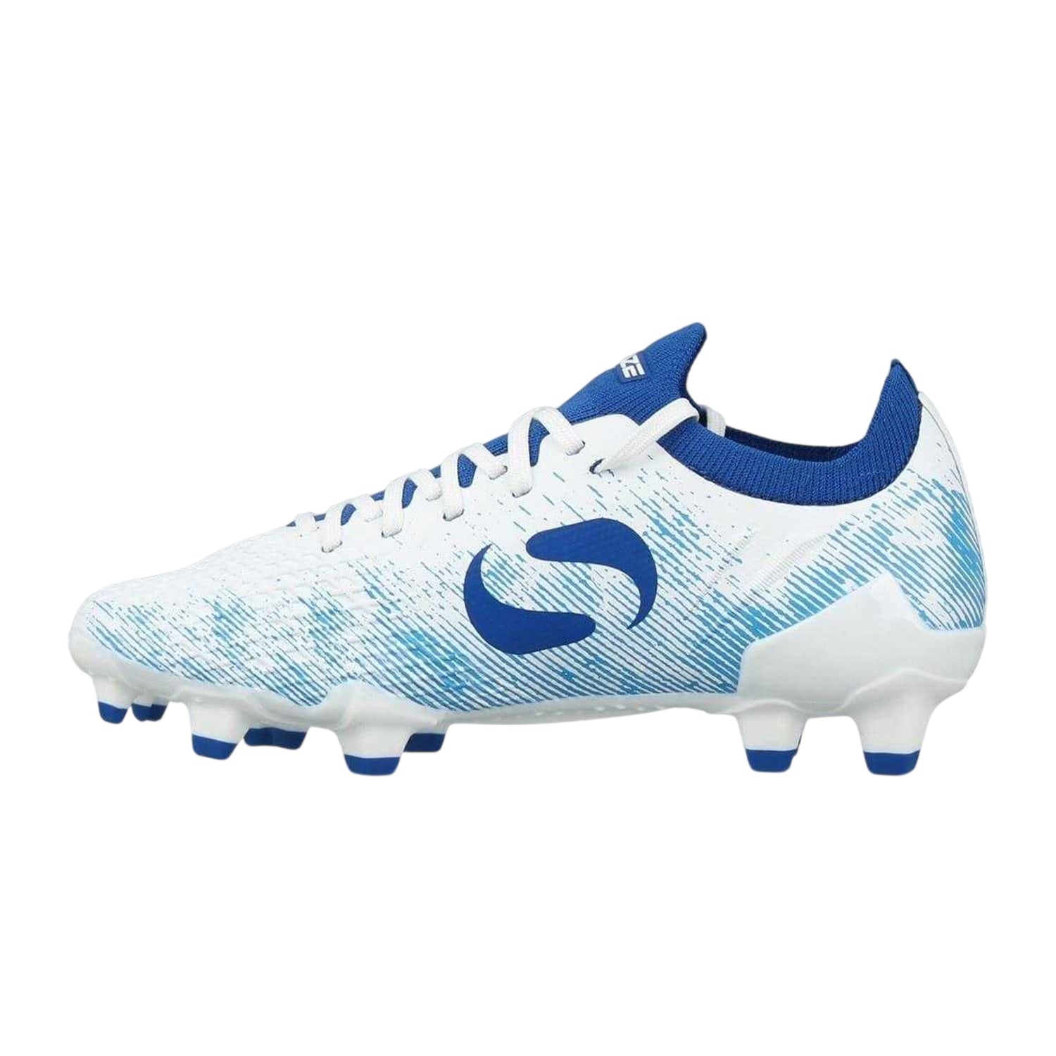 White-Blue - Back - Sondico Childrens-Kids Sondico Blaze Football Boots