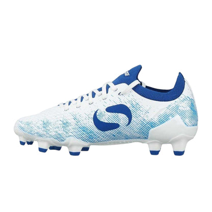 White-Blue - Back - Sondico Childrens-Kids Sondico Blaze Football Boots