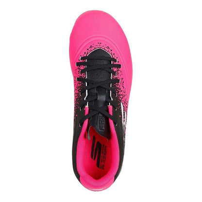 Pink-Black - Side - Skechers Childrens-Kids Razor Firm Ground Football Boots