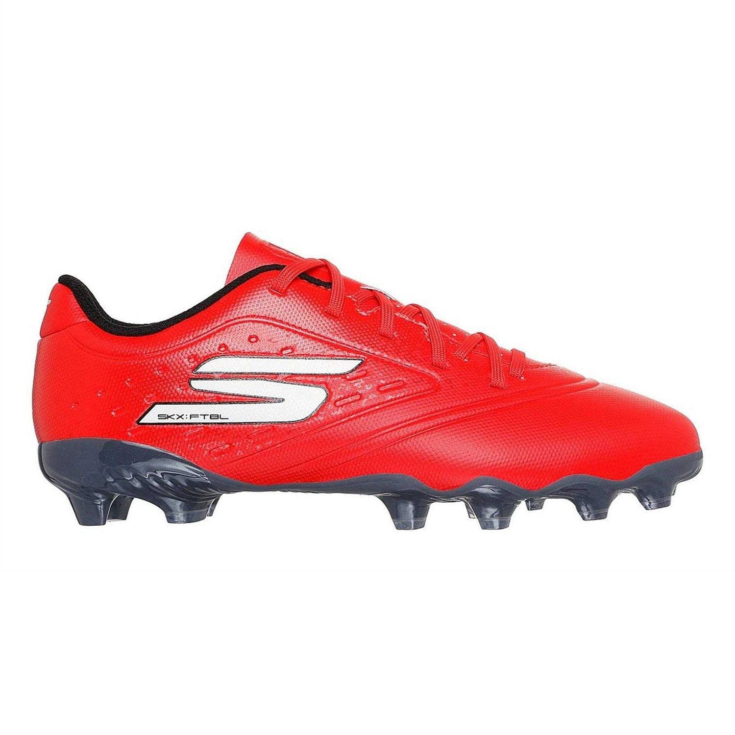 Red-Black - Back - Skechers Childrens-Kids Razor Firm Ground Football Boots
