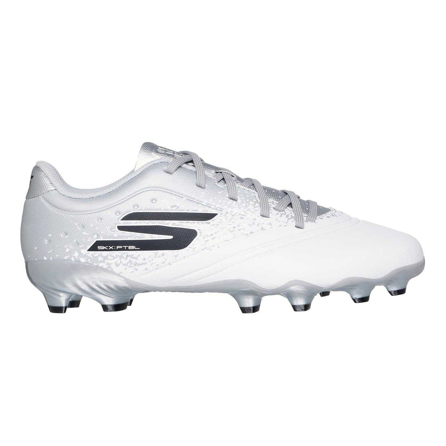 White - Front - Skechers Childrens-Kids Razor Firm Ground Football Boots