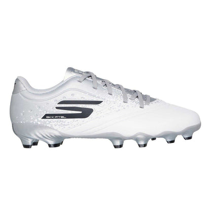 White - Front - Skechers Childrens-Kids Razor Firm Ground Football Boots