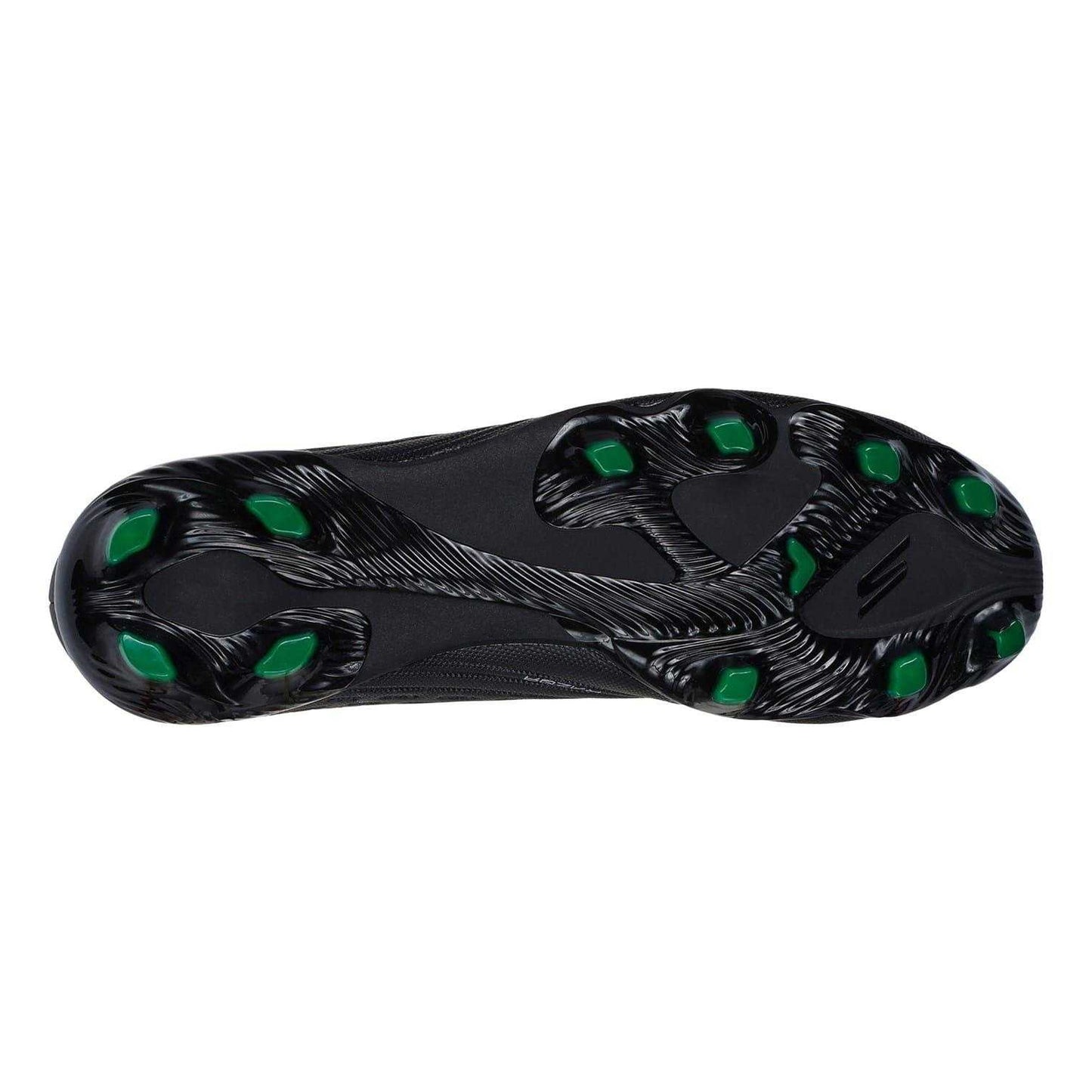 Black-Silver - Side - Skechers Childrens-Kids Razor Firm Ground Football Boots