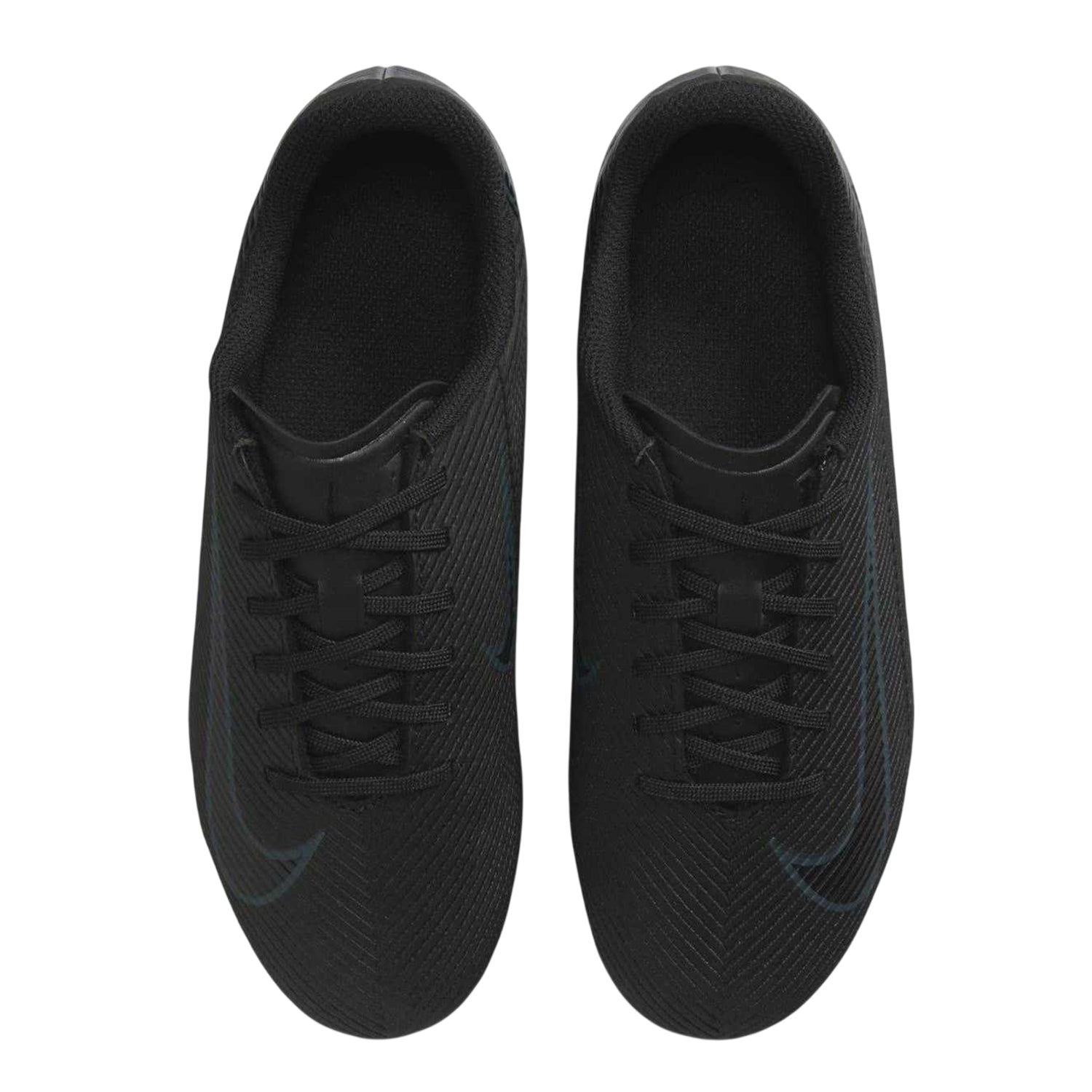 Black - Side - Nike Childrens-Kids Mercurial Vapor 16 Club Leather Firm Ground Football Boots