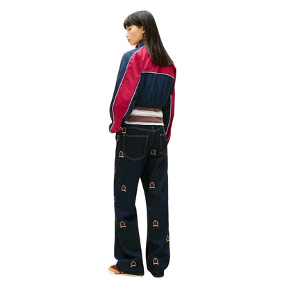 Lavish Lilac - Back - Tommy Jeans Womens-Ladies Colour Block Track Jacket