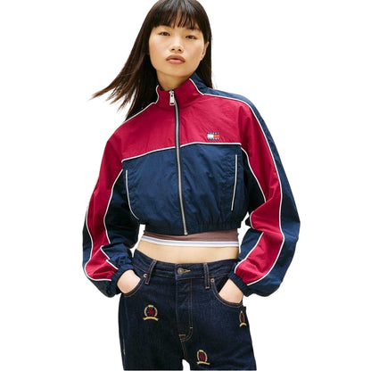 Lavish Lilac - Side - Tommy Jeans Womens-Ladies Colour Block Track Jacket