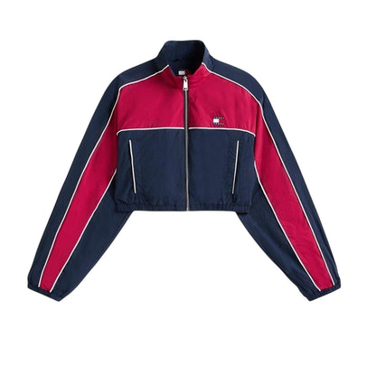Lavish Lilac - Front - Tommy Jeans Womens-Ladies Colour Block Track Jacket