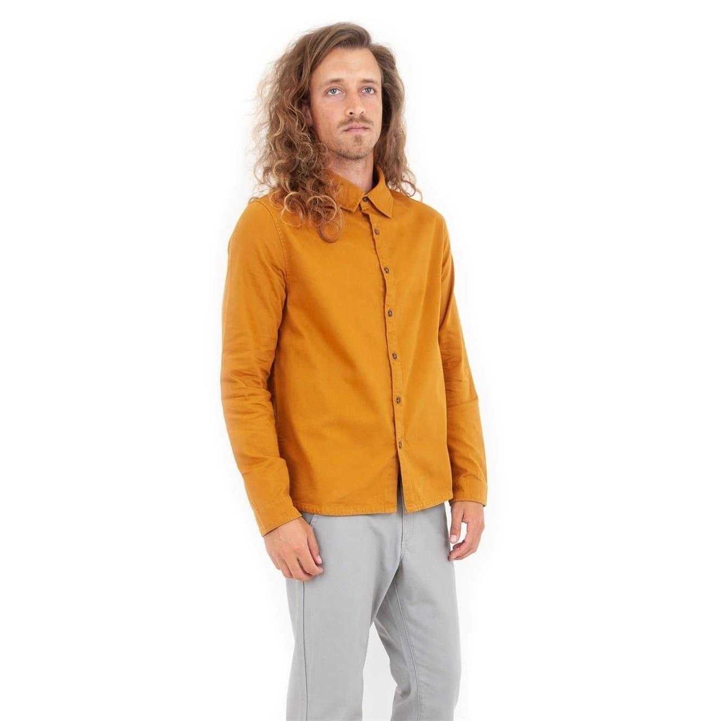 Dijon - Side - Roamers Mens Chest Pocket Long-Sleeved Shirt