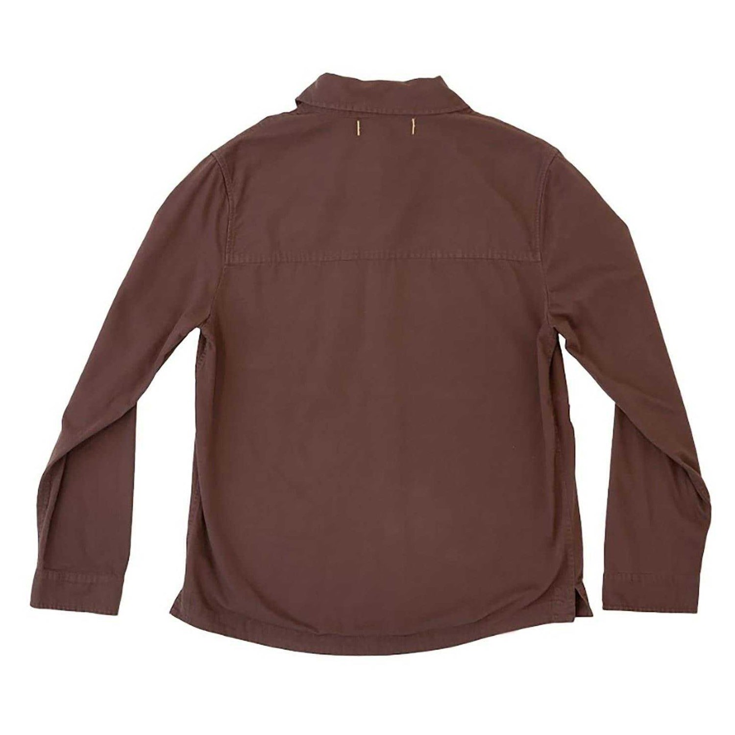 Mauve - Back - Roamers Mens Chest Pocket Long-Sleeved Shirt
