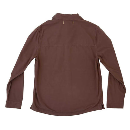 Mauve - Back - Roamers Mens Chest Pocket Long-Sleeved Shirt